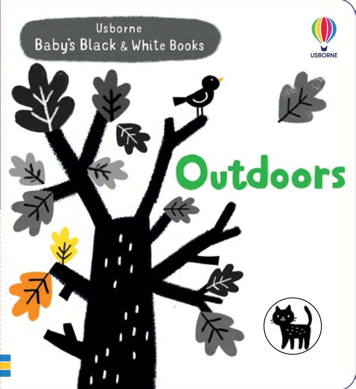 Outdoors: Baby's Black and White Books - Board Book | Usborne