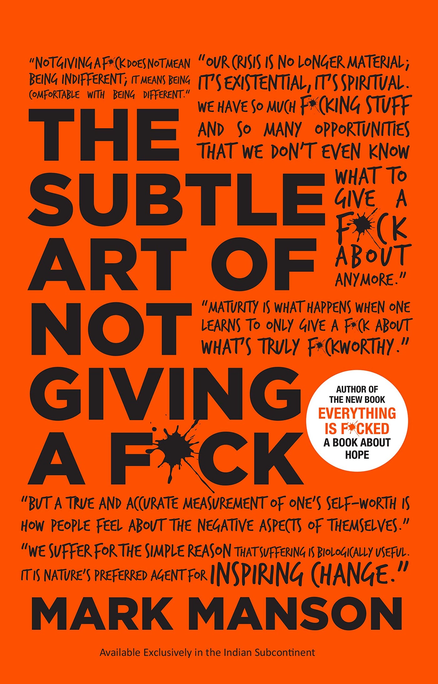 The Subtle Art of Not Giving a F*ck - Hardcover | Mark Manson
