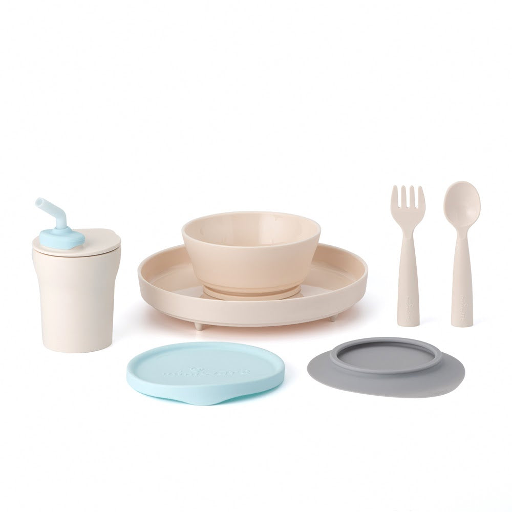Little Foodie Feeding Set - Vanilla Blue | Miniware