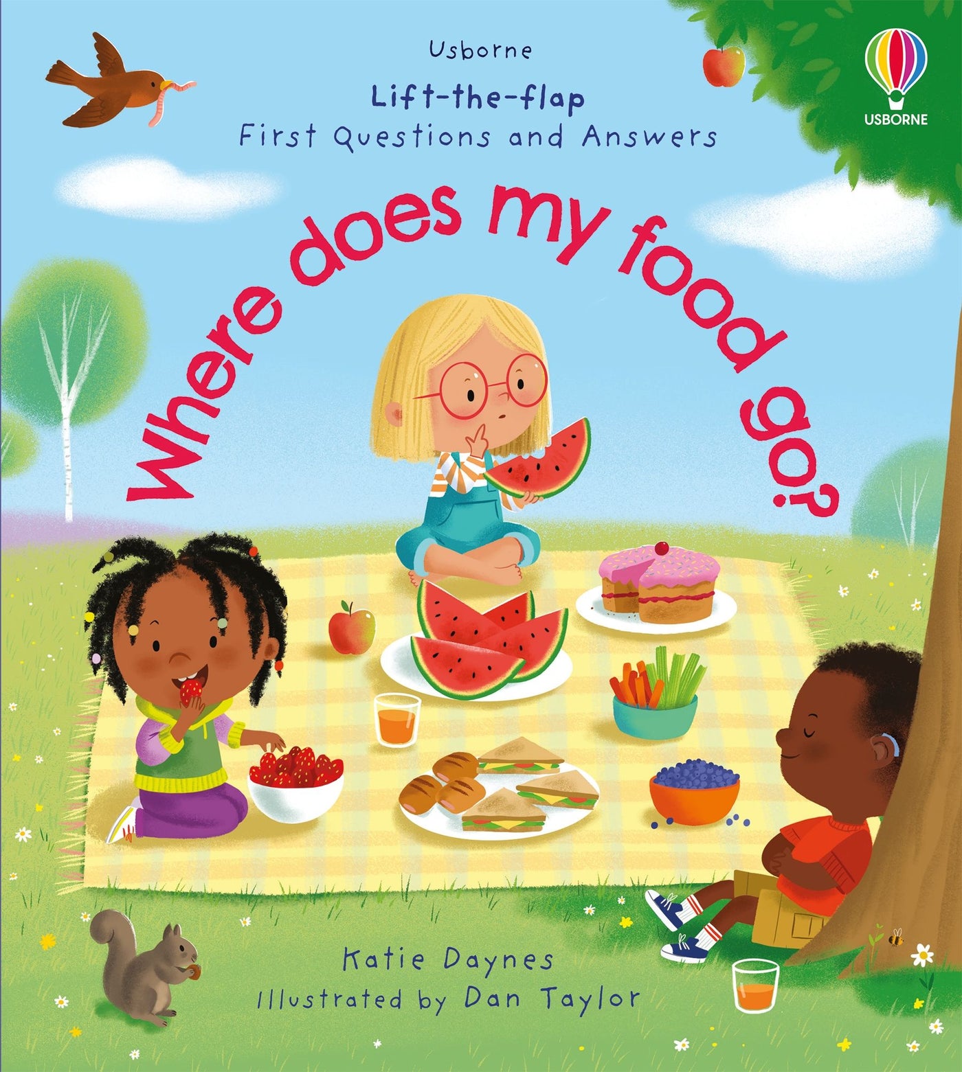 First Questions and Answers Lift The Flap: Where does my food go? - Board Book | Usborne