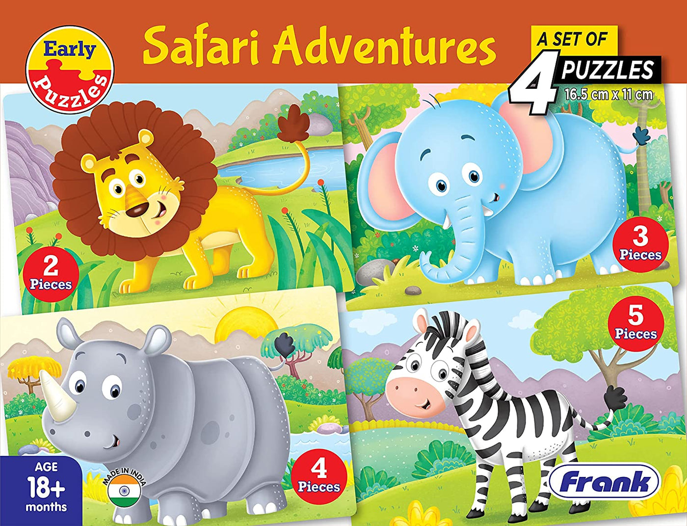 Safari Adventures - 4 Puzzle Set | Frank