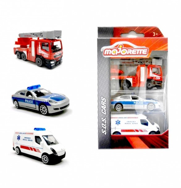 SOS Cars 3 Pieces Set | Majorette
