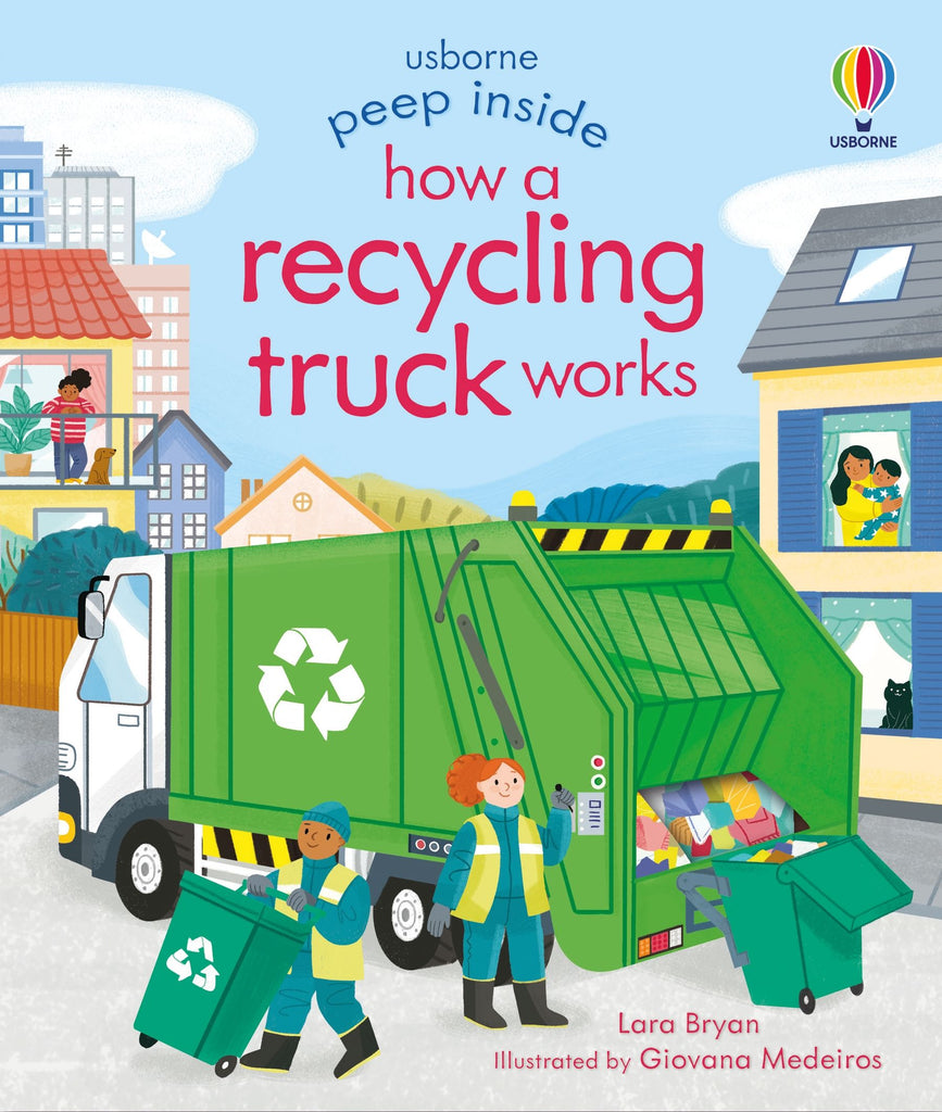 How a Recycling Truck Works - Board Book | Usborne Books