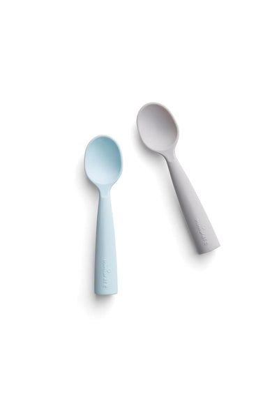 Training Spoon Set - Grey Blue | Miniware by Miniware, Taiwan Baby Care