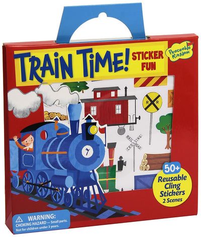 Reusable Sticker Tote - Train Time