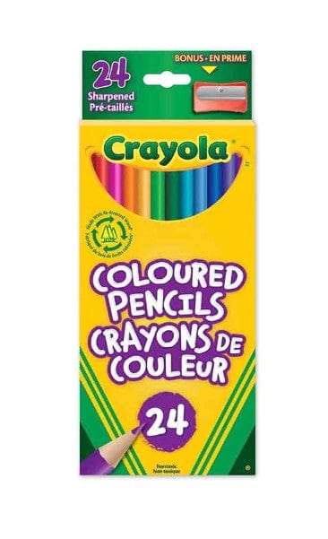 Coloured Pencils: With Sharpener - 24 Count | Crayola