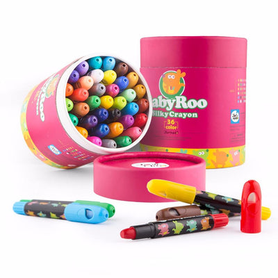 Silky Washable Crayons - 36 Colors | Jar Melo