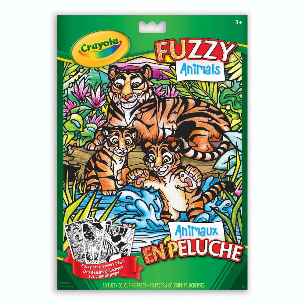 Fuzzy Animals: Colouring Books - 10 Fuzzy Pages | Crayola