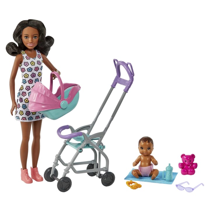Barbie Skipper Babysitters Inc. Doll & Pink Stroller Playset | Barbie®