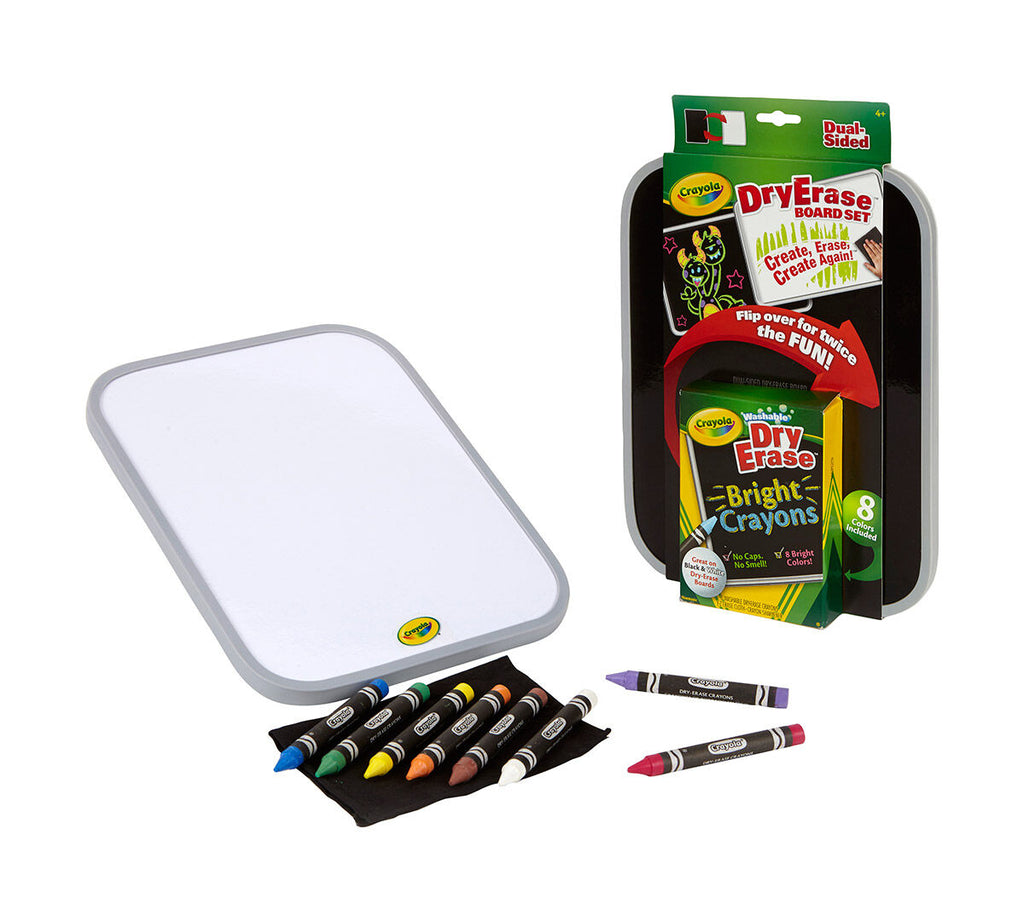 Dual-Sided Dry Erase Board Set with Neon Crayons | Crayola