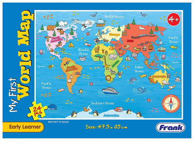 My First World Map Puzzle - 24 PCS | Frank