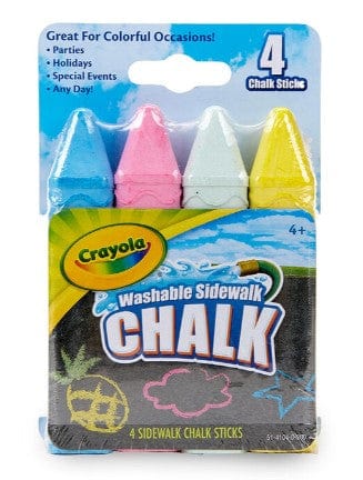 Washable Sidewalk Chalk - 4 Count | Crayola by Crayola, USA Art & Craft