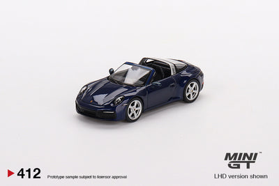 Porsche 911 Targa 4S Gentian Blue Metallic - Scale 1:64 | Mini GT