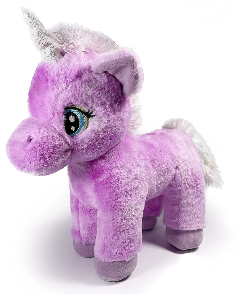 Standing Unicorn with Glitter Horn Soft Toy- Purple (32 Cm) | Mirada