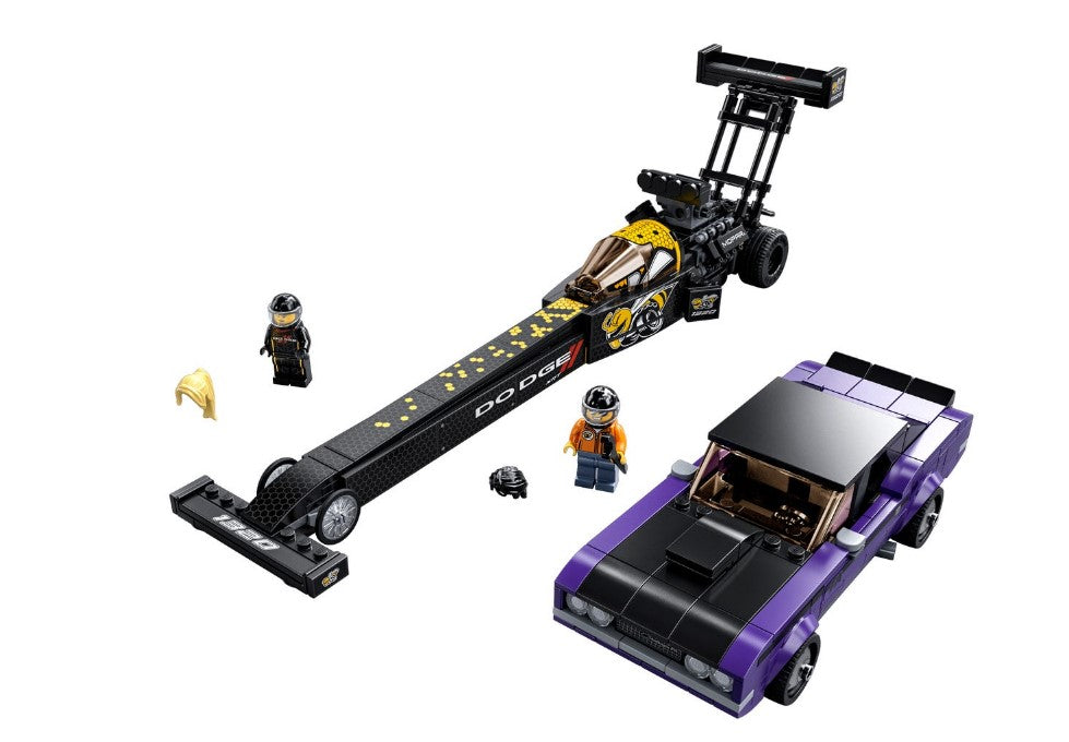 LEGO® Speed Champions #76904: 1970 Mopar Dodge//SRT Top Fuel dragster and Dodge Challenger T/A