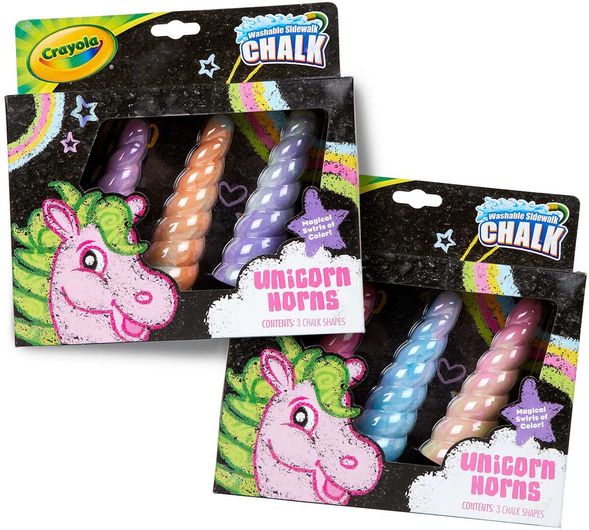 Unicorn Horns Sidewalk Chalk - 3 Count | Crayola by Crayola, USA Art & Craft