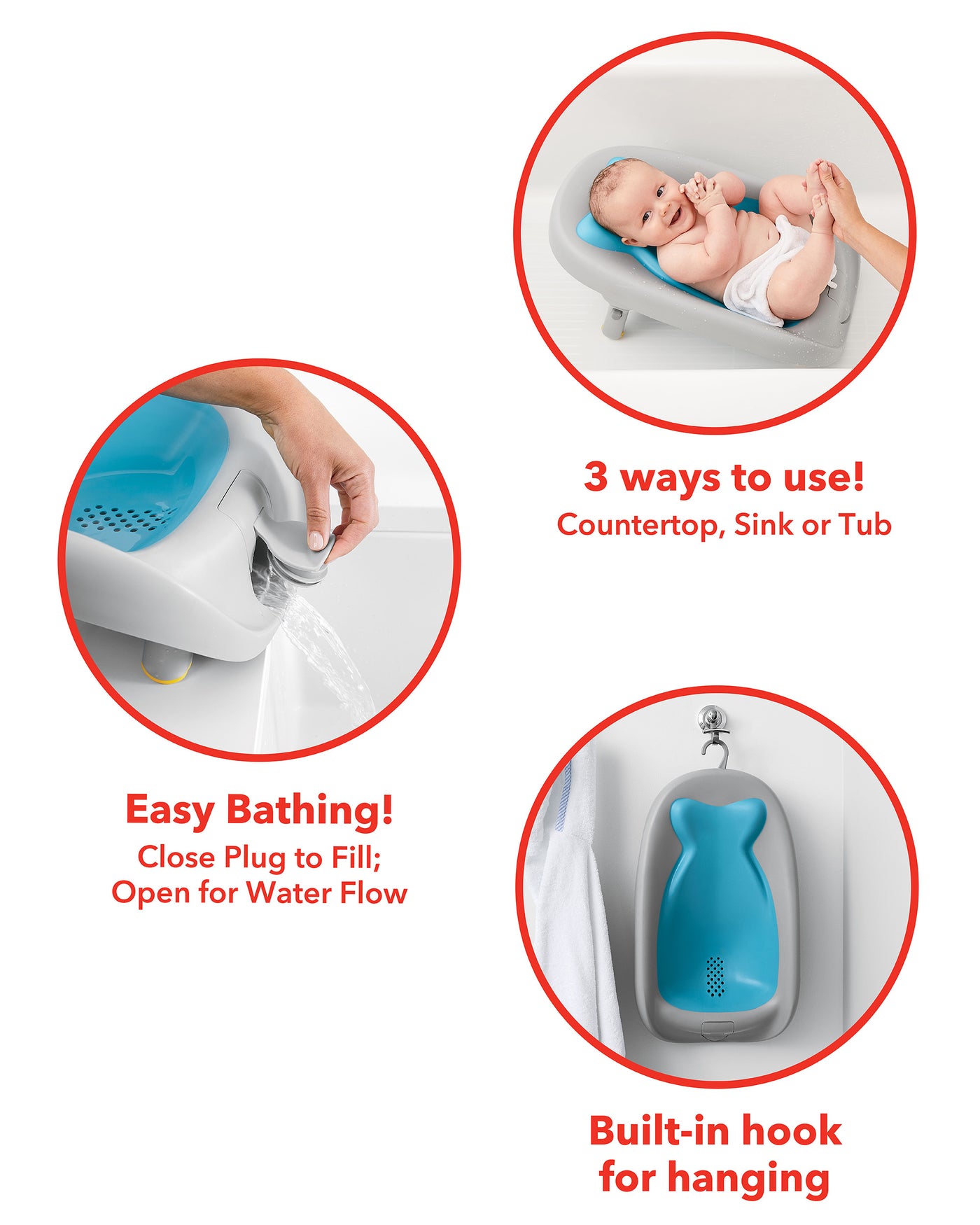 Moby Recline & Rinse Bather | Skip Hop