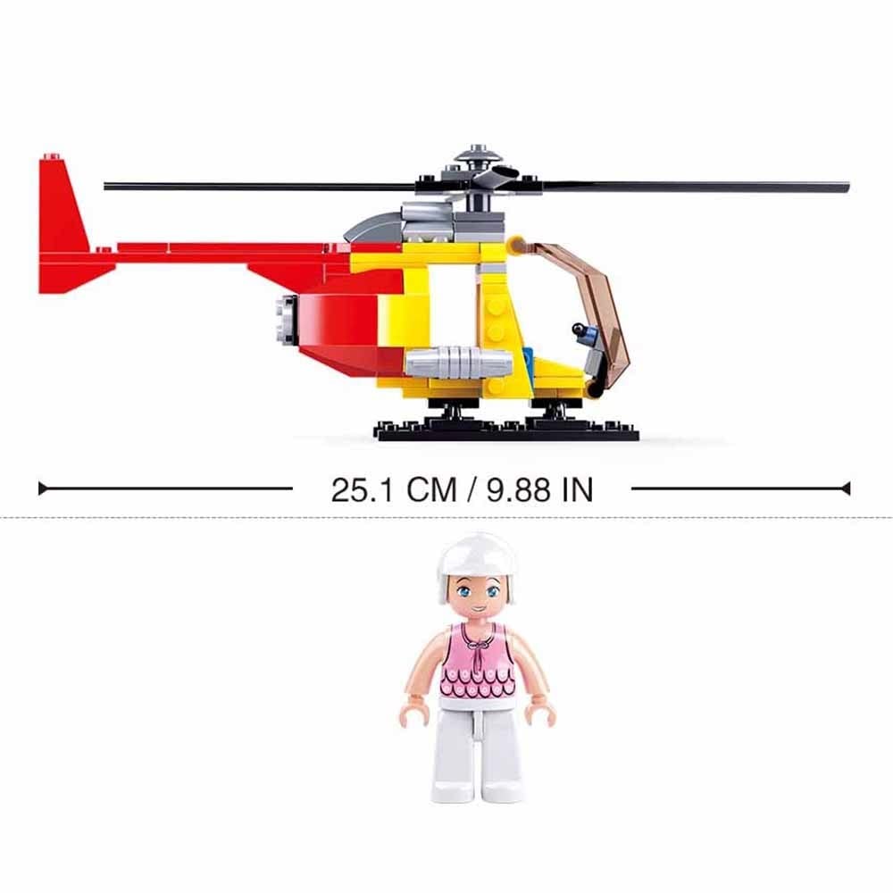 Helicopter: Sluban Aviation - 100 PCS Bricks | Sluban