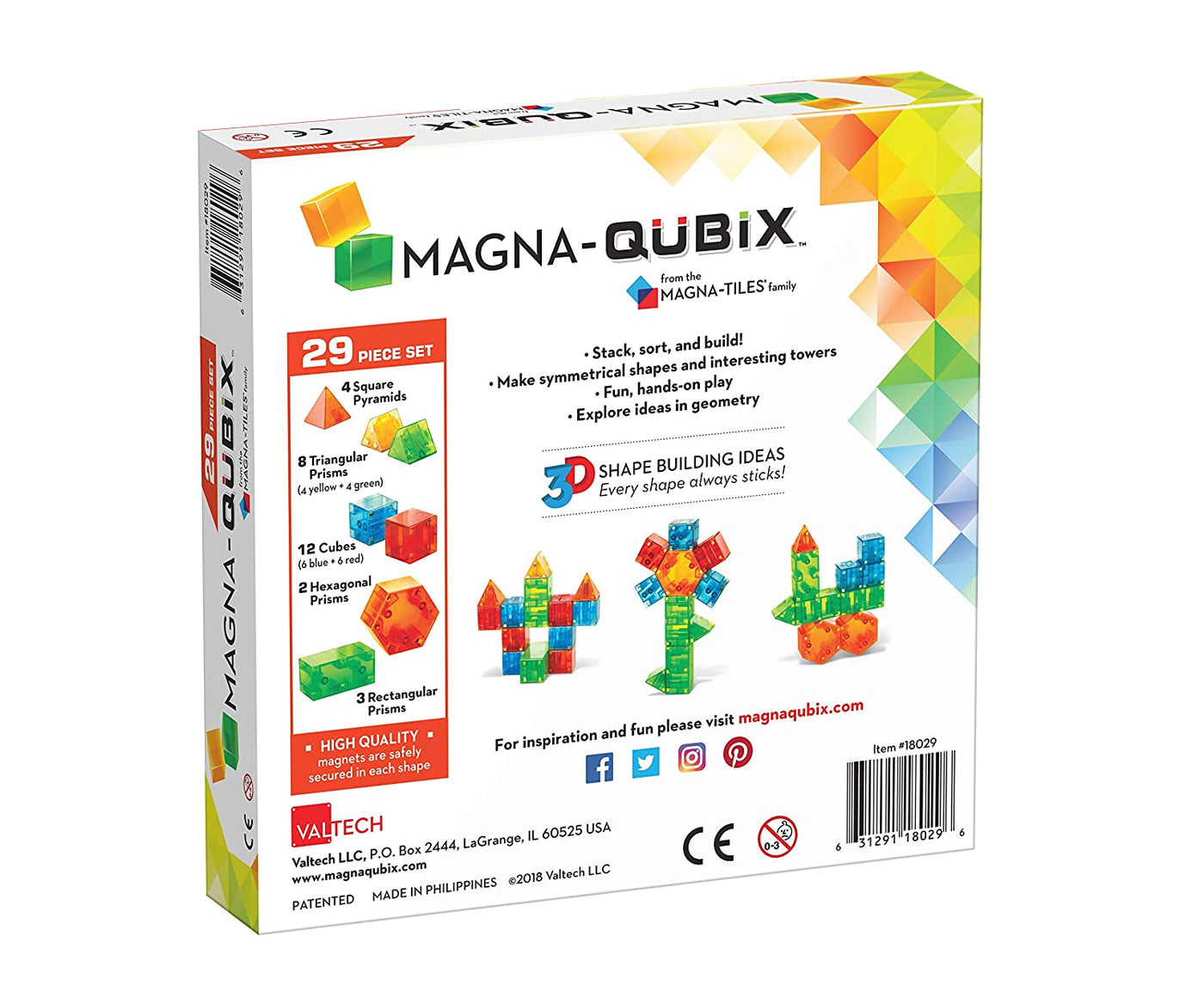 Magna-Qubix® 29-Piece Set - Krazy Caterpillar 