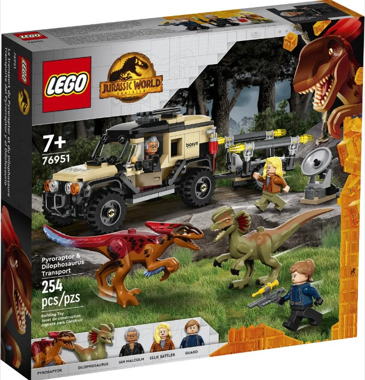 LEGO® Jurassic World 76951: Pyroraptor & Dilophosaurus Transport