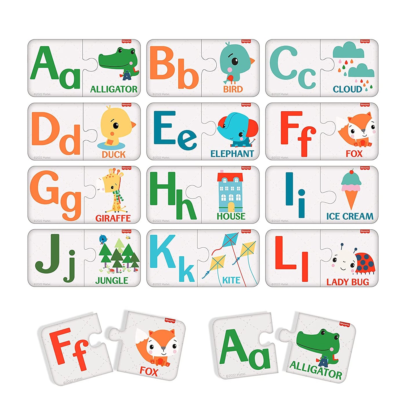 Fun with Alphabets: 2 Pieces Puzzle | Fisher Price