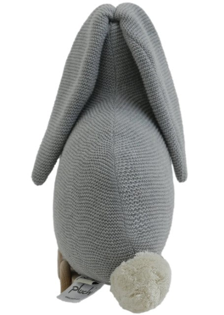 Push & Pull Bunny: Soft Toy for Kids - Grey | Pluchi