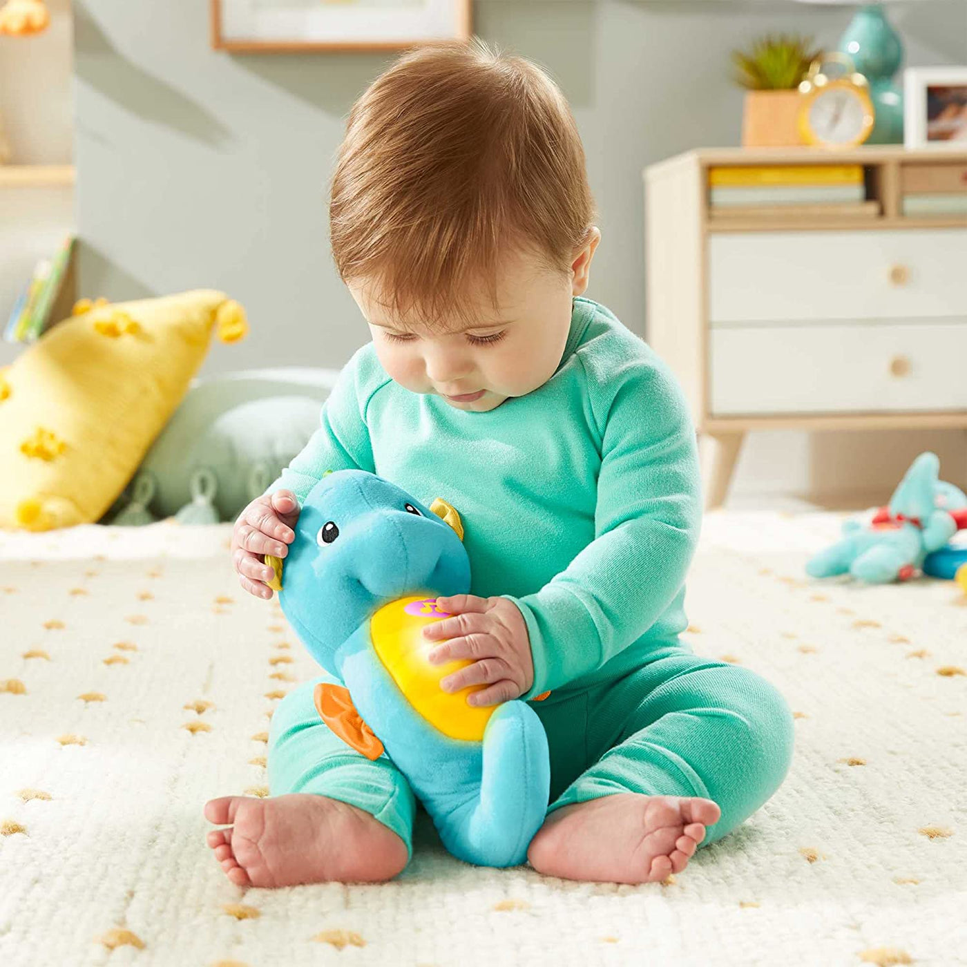 Soothe & Glow Seahorse, Blue, Plush Baby Toy | Fisher-Price