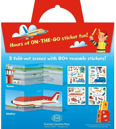 Reusable Sticker Tote - At the Airport