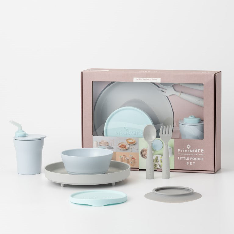 Little Foodie All-in-one Feeding Set Asia Little Hipster - Aqua | Miniware