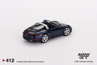 Porsche 911 Targa 4S Gentian Blue Metallic - Scale 1:64 | Mini GT