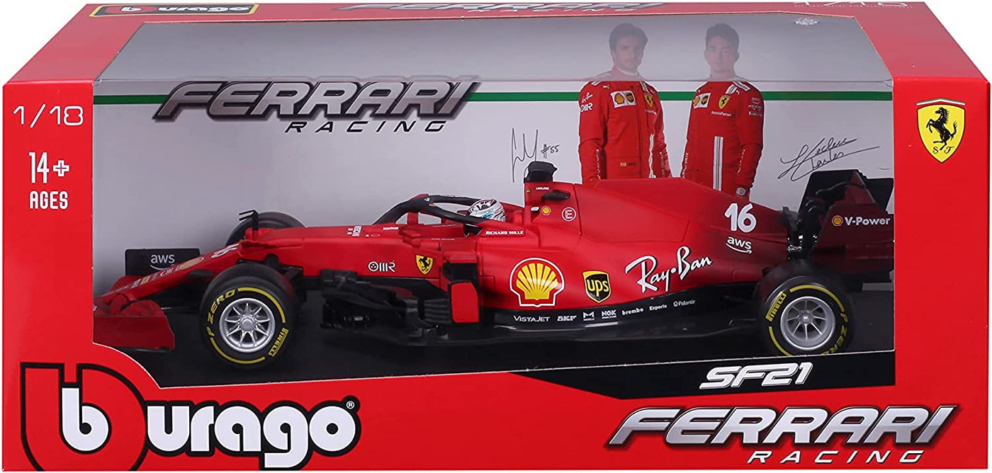 F1 2021 Ferrari SF21 #16 Charles Leclerc - Die-Cast Scale Model (1:18) | Bburago