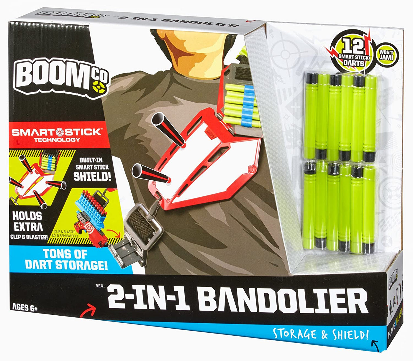 Boomco Toy 2 in 1 Bandolier - Smart Stick Storage and Shield |  Mattel Toys