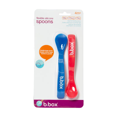 Soft Bite Spoon: Set Pack of 2 - Red Blue | b.box