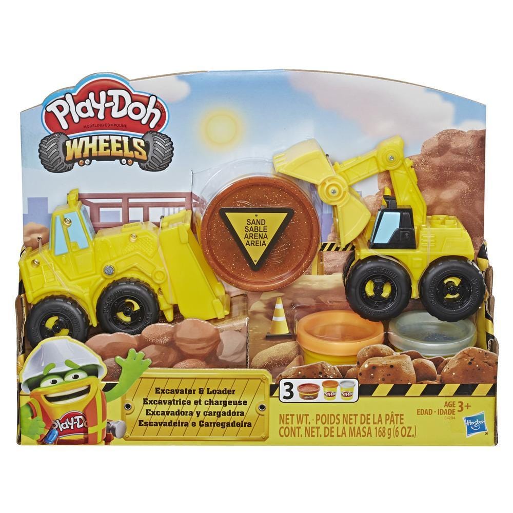 Wheels Excavator and Loader- Play-Doh