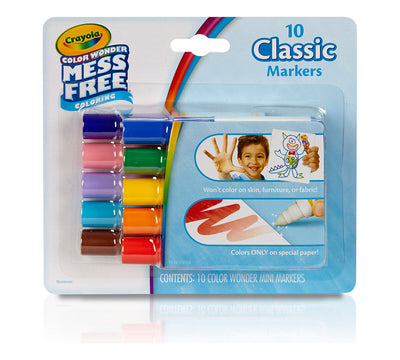 Color Wonder Mess Free: Classic Markers - 10 Count | Crayola