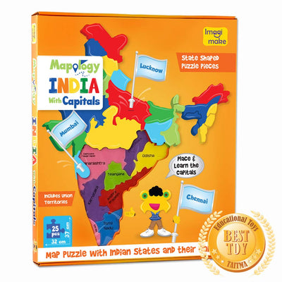 Mapology India with Capitals | Imagi Make