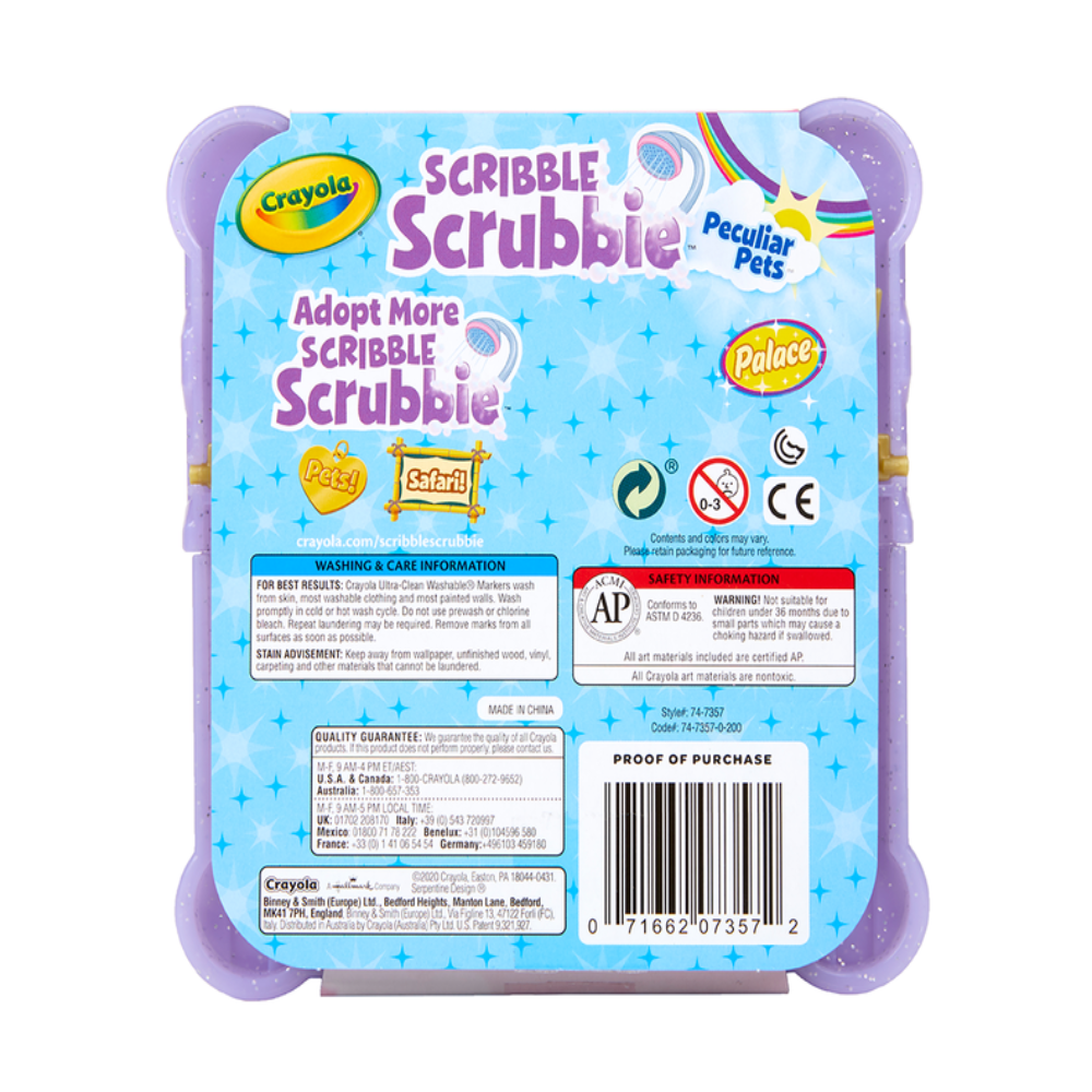 Scribble Scrubbie Peculiar Pets Palace Playset | Crayola