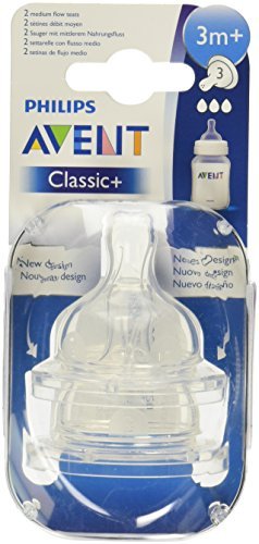 Anti-Colic Teat Medium Flow 3 Holes - Pack Of 2 (SCF633/270 | Philips Avent