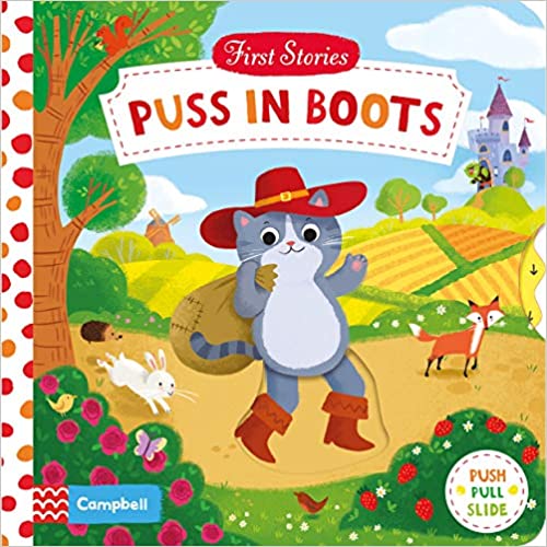 Puss in Boots: First Stories (Push Pull Slide) - Board Book | Campbell Books