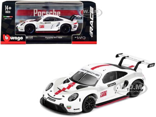 Porsche 911 RSR: Die-Cast Scale Model 1:43 - White | Bburago