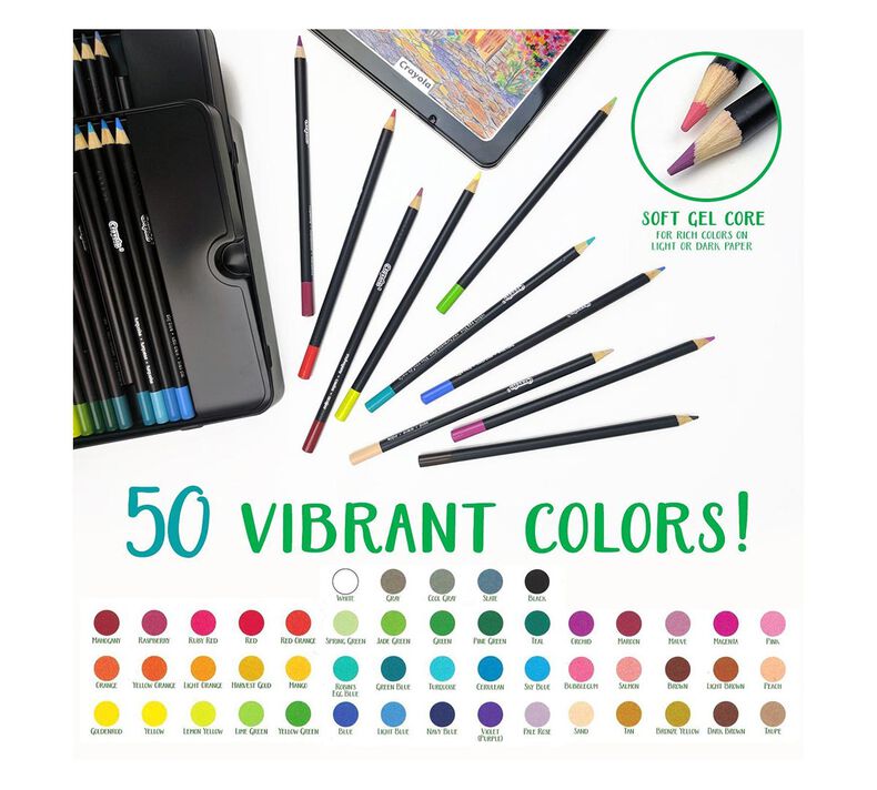 Signature Blend & Shade Coloured Pencils - 50 Count | Crayola