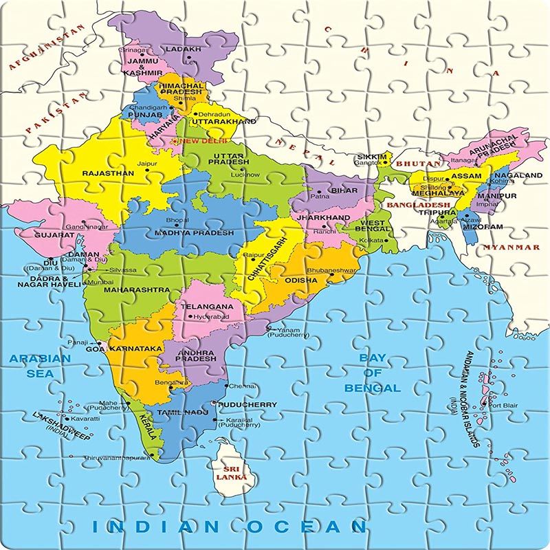 India Map Puzzle - 108 PCS | Frank