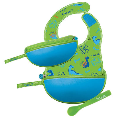 Travel Bib & Spoon Set - Blue Green | b.box by B.Box Baby Care
