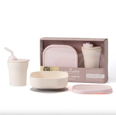 Sip & Snack Feeding Set - Vanilla Pink | Miniware