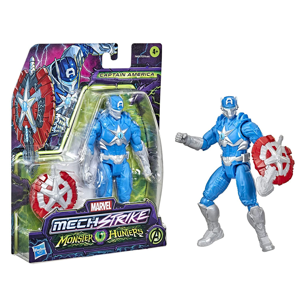 Marvel Avengers Mech: Strike Monster Hunters Captain America - 6 Inch | Hasbro