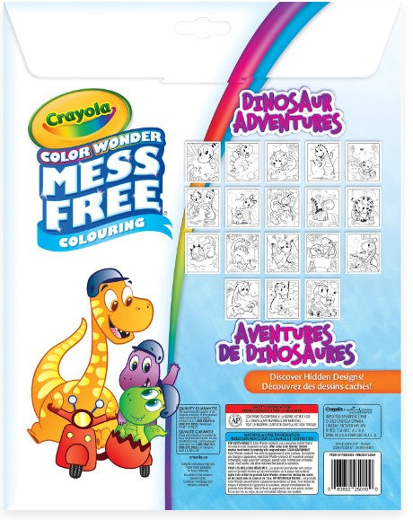 Dinosaur Adventures: Color Wonder Mess-Free - Colouring Pages & Mini Markers | Crayola
