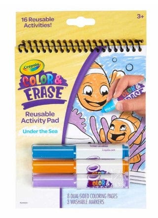 Under the Sea: Colour & Erase Reusable Activity Pad with Markers | Crayola by Crayola, USA Art & Craft