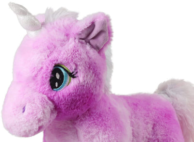 Standing Unicorn  with Glitter Horn Soft Toy- Purple (32 Cm) | Mirada