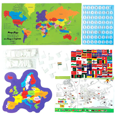 World with Flags & Capitals - Mapology | Imagi Make by Imagi Make Toys