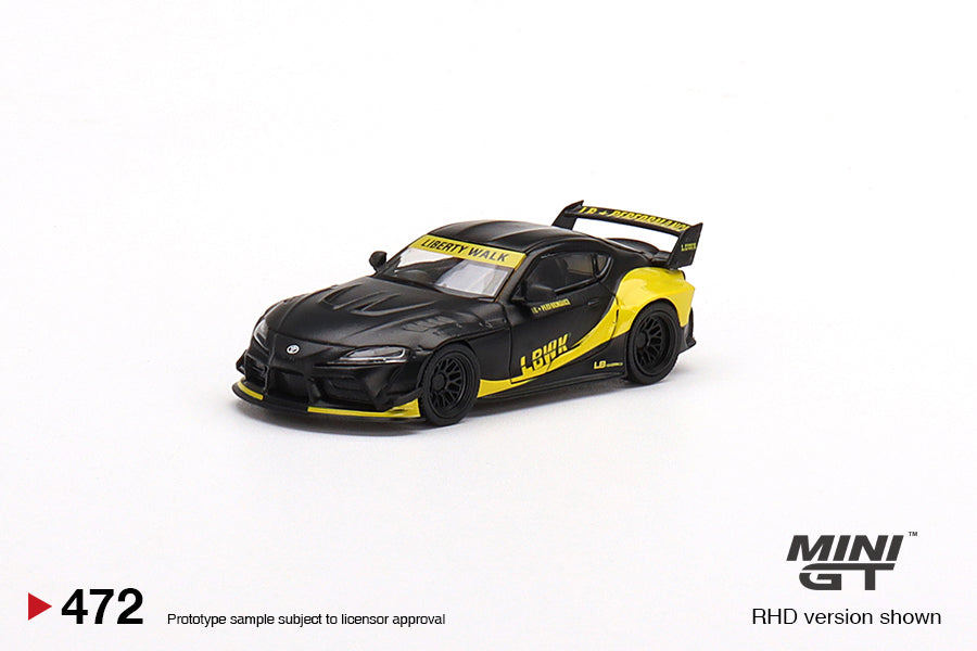 MINI GT Toyota GR Supra LB★WORKS マットブラック Toyota GR Supra LB-Works Matte Black - Scale: 1:64 | Mini GT